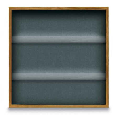 United Visual Products Outdoor Enclosed Combo Board, 48"x36", Wht Frame/Wht Porc & Dark Spruce UVCB4836ODW-WHTPORC-DRKSPR